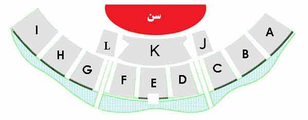 The position of the Avaye Khalije Fars concert